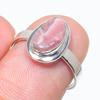 Ювелирное кольцо из чистого серебра 925 пробы с натуральным родохрозитом ручной работы S.7 Z6Q39