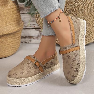 Модные женские туфли-лоферы на платформе с принтом Lucyever, осенние, с пряжкой, на плоской подошве, женские, соломенные, на толстой подошве, повседневные, женские