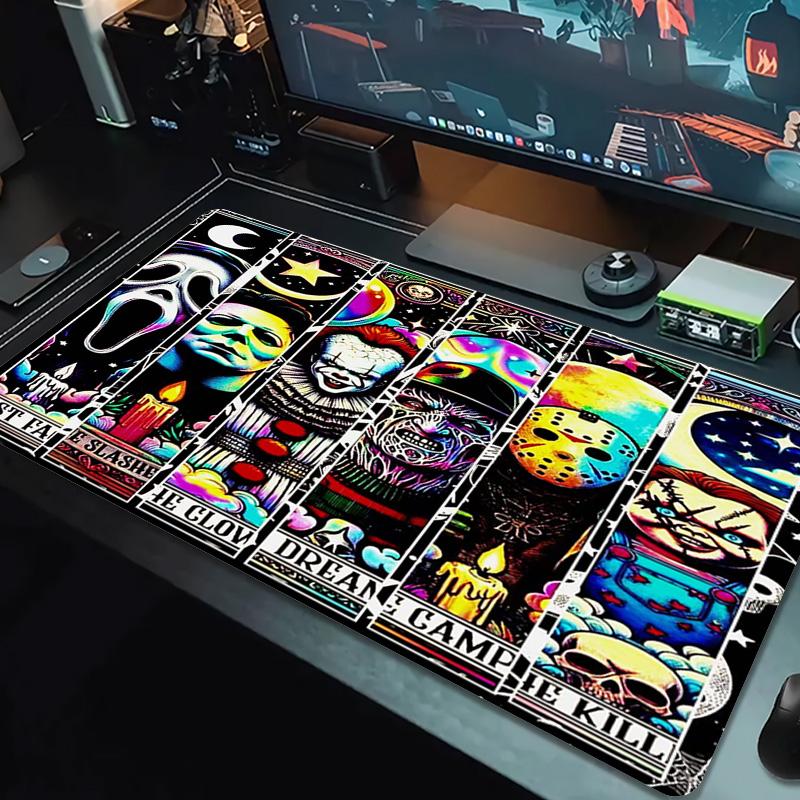 Horror Halloween Color Mouse Pad Large Gaming Table Cushion Non-slip Laptop Tablet Big Mousepad XXL Mat Mini PC Playmat With Lock edge