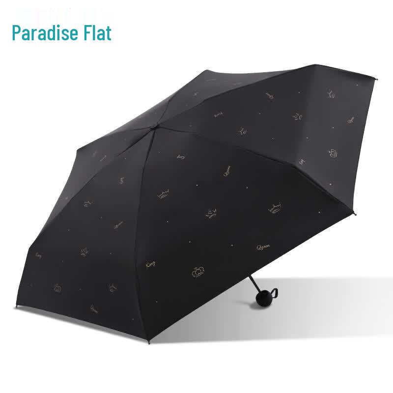 Heaven Umbrella Compact Black Five-fold Sun/Rain Umbrella