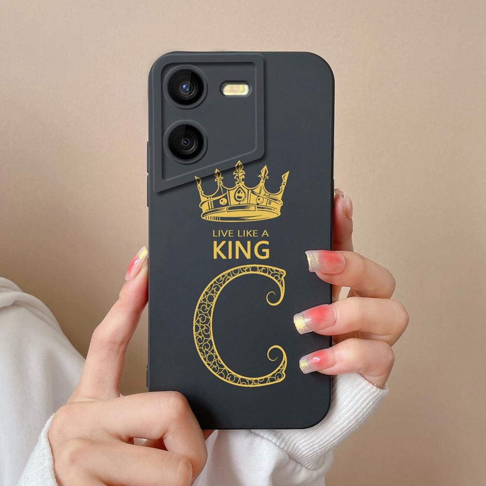 Чехол для телефона Tecno Spark 10 Pro 10C Pova 4 5 Pro Itel A60s P40 Plus S23 Plus, защитные чехлы с буквами и короной, матовые мягкие силиконовые бамперы