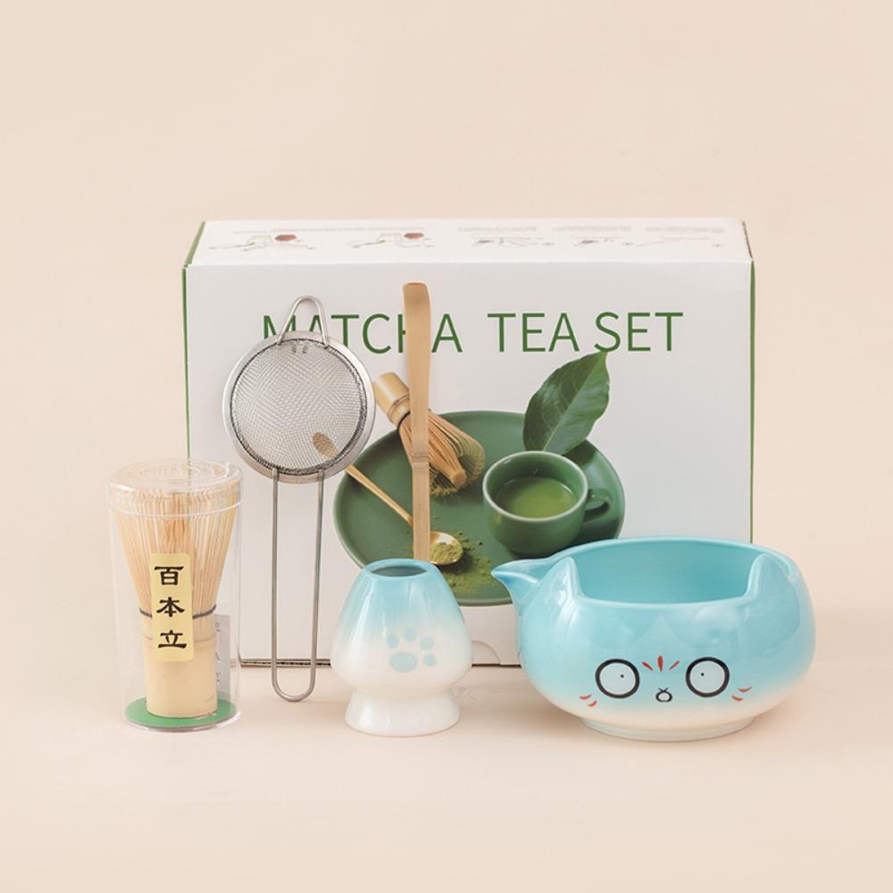 2/5/7pcs Ceramic Bowl Matcha Tea Set Bamboo Whisk Matcha Brewing Kit Perfect Matcha