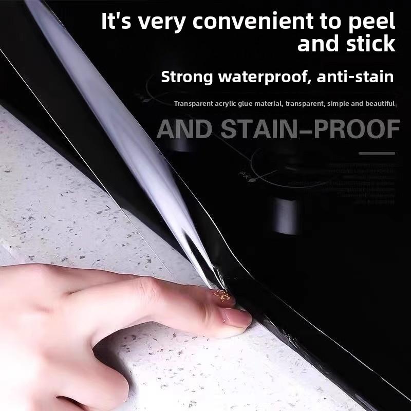 1 рулон самоклеящиеся наклейки на швы для столешницы в ванной комнате, туалета, водонепроницаемая наклейка для кухонной раковины, водонепроницаемая лента против плесени