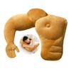 Heizi Body Pillow Cushion, Muscle-Shaped Arm Pillow, Relaxing, Fun Item, Funny Gift (Light Brown, Right)