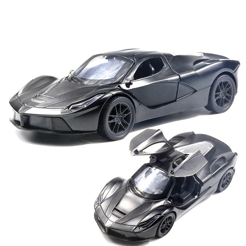 Bag 1:36 Alloy Sports Car Model with Sound and Light Pull Back Door Children's Toys Car Boy Women's Gifts Wholesale