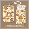 Cute Cartoon Capybara Kpop Photocard Holder Sweet American Anime Photocard Cover Case Portable Key Ring Photo Card Protector