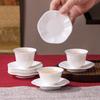 Роскошный неровный набор из костяного фарфора: чайная чашка и блюдце с блюдом для выпечки, чисто-белый