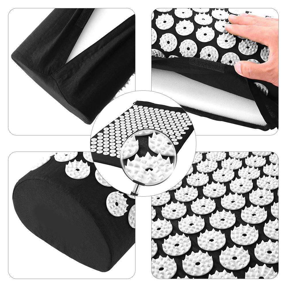 Acupressure Mat Heads Neck Back Pain Relieve Foot Massage Cushion Pillow Yoga Spike Mat Acupuncture