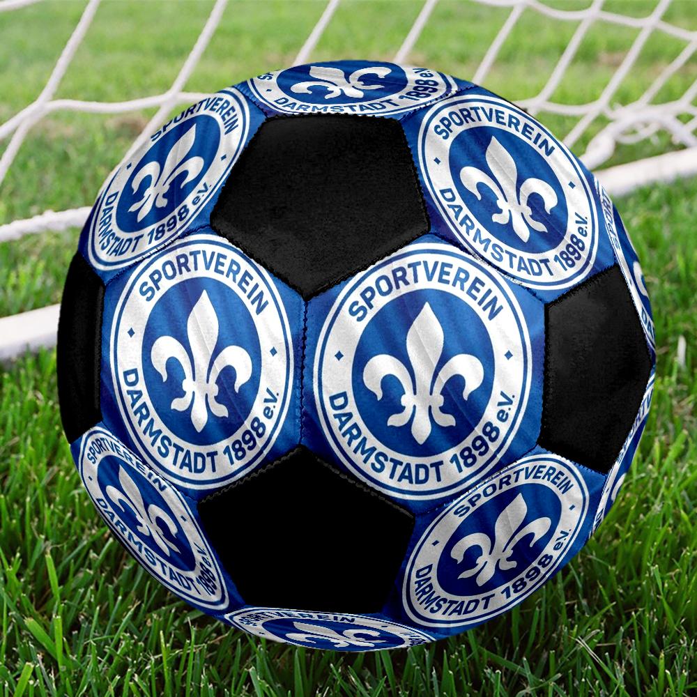 SV Darmstadt 98 Футбольный мяч для зала Цветной Машинная строчка ПВХ Размер 5 Командные тренировки Готов к соревнованиям Прочный Высокий отскок Крутой спортивный подарок