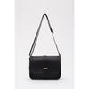 Black Shk127 Artificial Leather Hand, Arm And Shoulder Bag With Internal Zipper Pocket And Snap Closure L:17W:22W:7 Cm