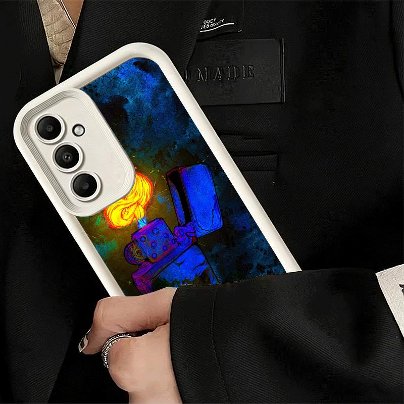 Чехол для телефона Samsung Galaxy S26 S25 Ultra S24 FE Зажигалка Крутой узорная оболочка S23 Plus S22 + S21 S20 5G Мягкий силикон Funda