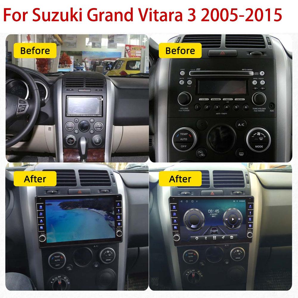 2 Din Android автомобильный радиоприемник мультимедийный видеоплеер для Suzuki Grand Vitara 3 2005-2015 с кнопкой Wi-Fi 1 + 16 ГБ