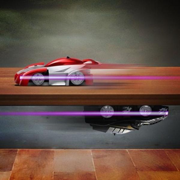 Машинка с дистанционным управлением, игрушечная настенная альпинистская машинка со светодиодными фонарями, вращающаяся на 360 градусов, антигравитационная машина, настенная машинка для детей