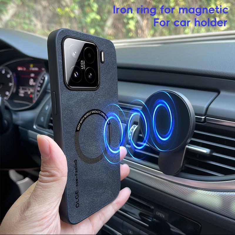 Magnetic Retro Leather Soft Case For Xiaomi 15 Pro Xiaomi15 Pro 5G Wireless Charging Phone Case Cover