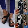 Women Girls Pearl Flat Bohemian Style Casual Sandals Beach Shoes Wedges Slippers