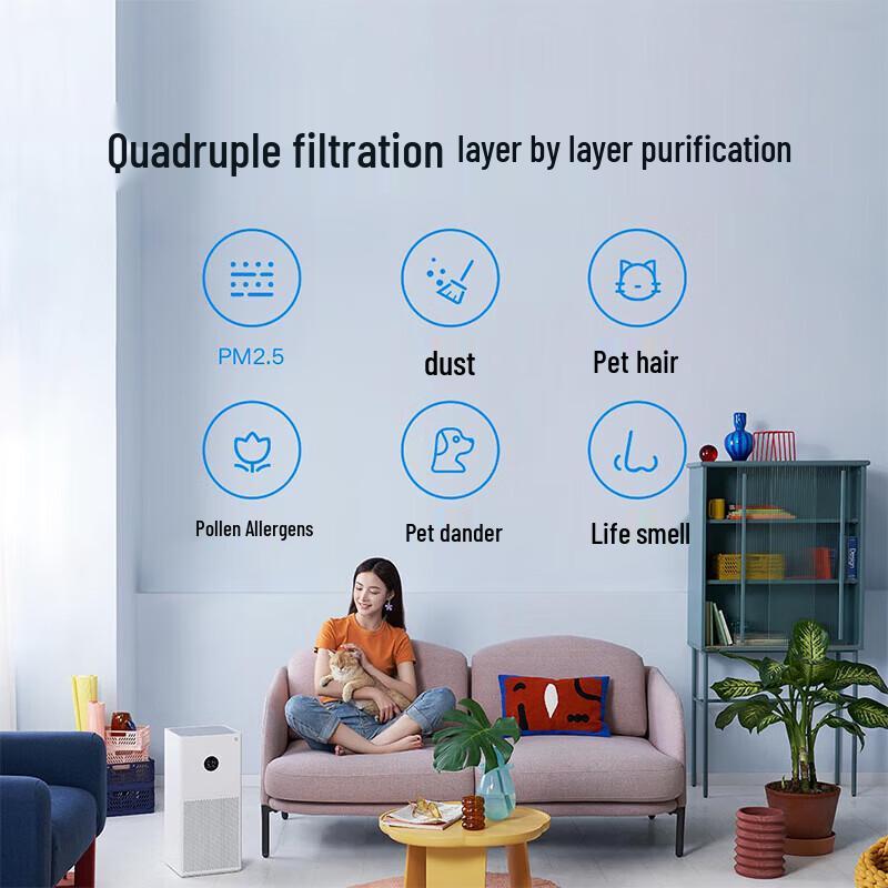 Очиститель воздуха Xiaomi Mijia 4 Lite с китайской вилкой (адаптер в комплекте)