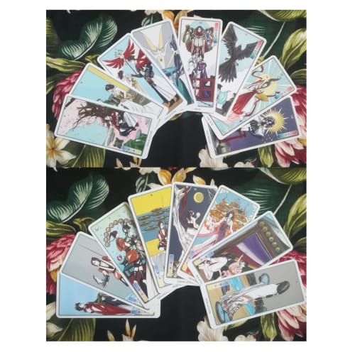 Authentic Japanese Mythology Tarot Goku Full Deck & Velvet Bag [Tarot Card and Bag Set]