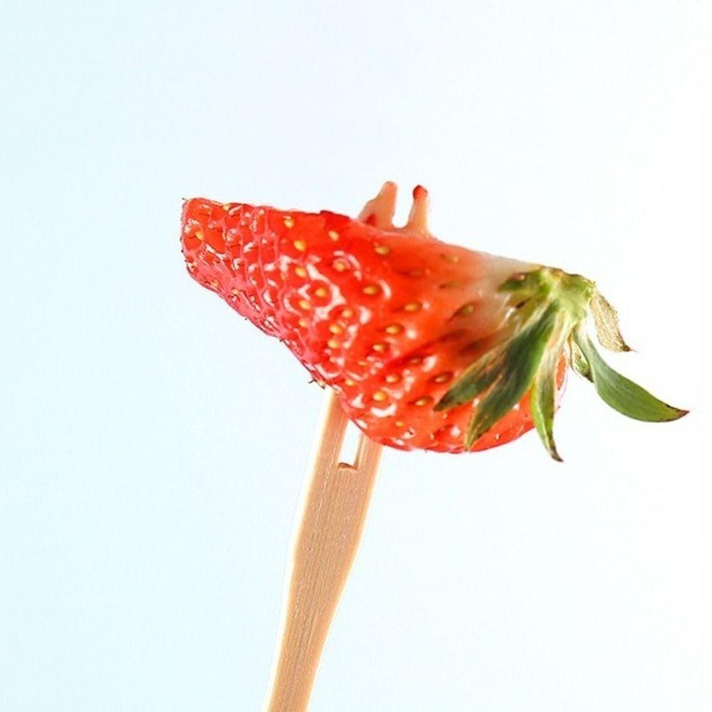 200 Pieces Mini Size Disposable Fruit Fork Love Shaped Top Fruit Picks Sushi Sticks  Birthday