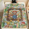 Mario Jumping Action Blanket, Mario Fan Cozy Throw, Great Gift.chl