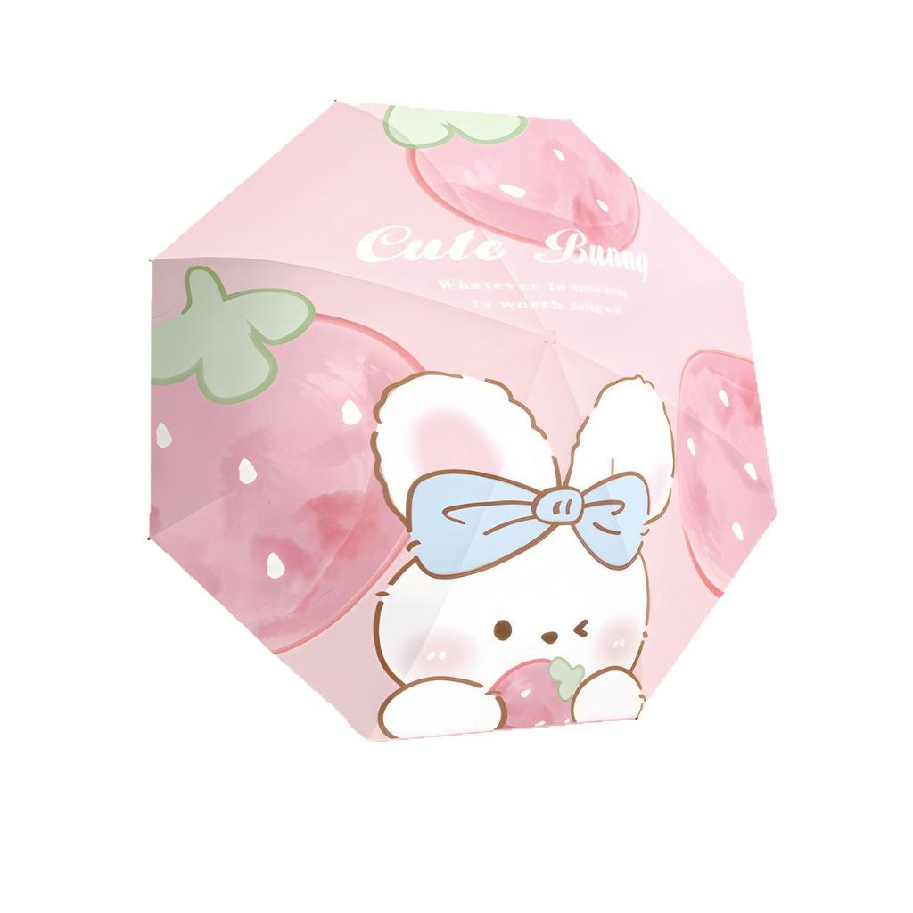 Tri-fold Eversion Umbrella Dual-purpose Umbrella Sunscreen Parasol UV Protection Sun Umbrella Student Portable Umbrella