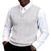 Men's  V-Neck  Thickened  Knitting  Sleeveless  Sweater  Vest