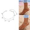 Bohemian Double Layer Anklet Alloy Adjustable Chain With Crystals Beads for Women Portable Seaside Accessory Wear