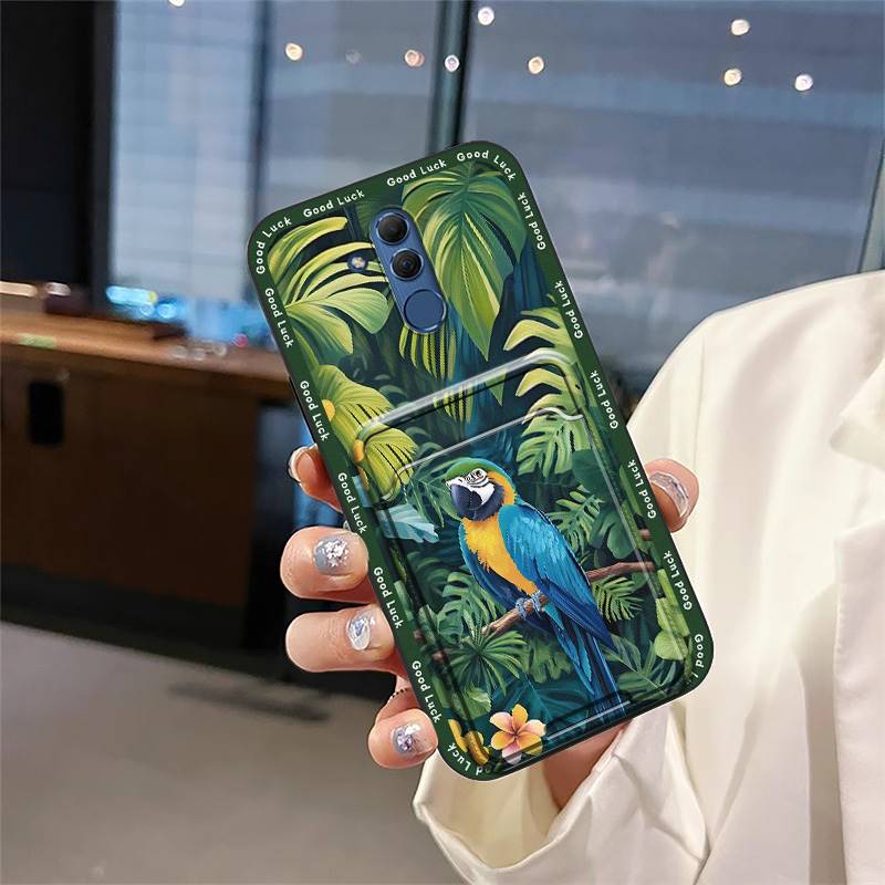 Cartoon Soft Case Phone Case For Huawei Mate 20 Lite Back Cover Protective Card Slot Silicone Shockproof Anti-dust TPU