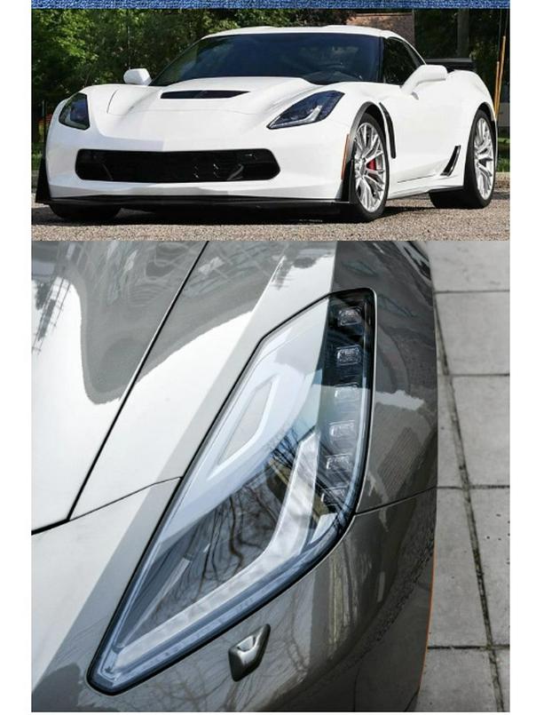 Прозрачные накладки на фары для Corvette C7 2014-2019