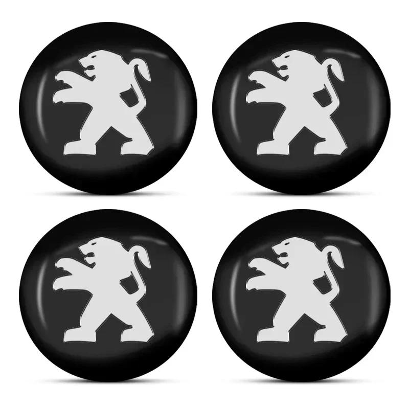 4pc 56/60mm Car Wheel Center Covers Badge Hub Cap Accessories For Peugeot 206 307 308 3008 207 208 407 508 2008 5008 107 106 205