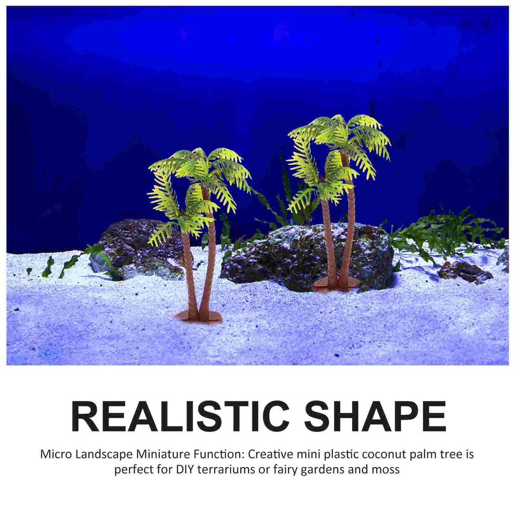 12 шт. горшечных растений, искусственные растения для приморского пространства, украшения из искусственной кокосовой пальмы