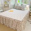 Pure Cotton Bed Skirt Single-piece Bed Hat Cotton Three-piece Set Thickened Fully Enclosed Lace Bed Cover Mattress Protective Cover Factory Wholesale
