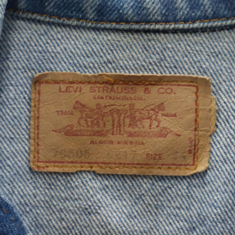 Levi's Джинсовая куртка-тракер 80-х 70505-0217, винтаж, сделано в США, мужская, б/у
