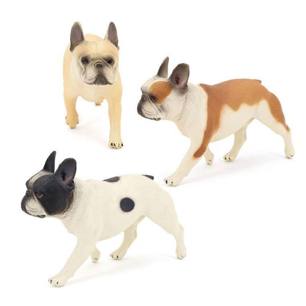 Реалистичная модель животного собаки Фермерская собака Французский бульдог Фигурка Щенок Домашний питомец Бульдог Фигурка Домашний декор