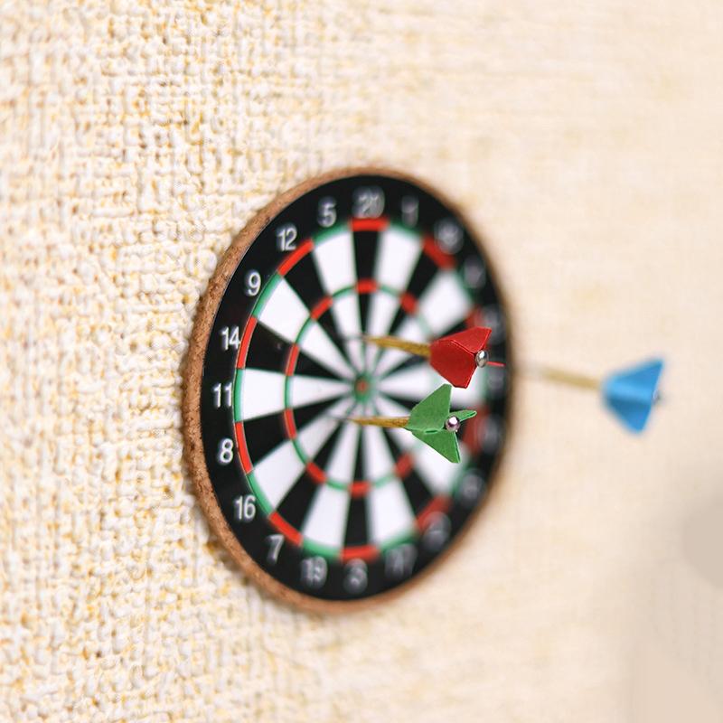 1Set 1:12 Dollhouse Miniature Darts Frisbee Sports Toys Set Mini Darts Frisbee Sports Set Model Home Outdoor Scene Accessories