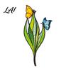 Backyard Plant Decor Colorful Planter Insert Stake Double-Sided Flower Pot Metal Inserts Insect Animal Stake for Pots Bed Decoration Outdoor