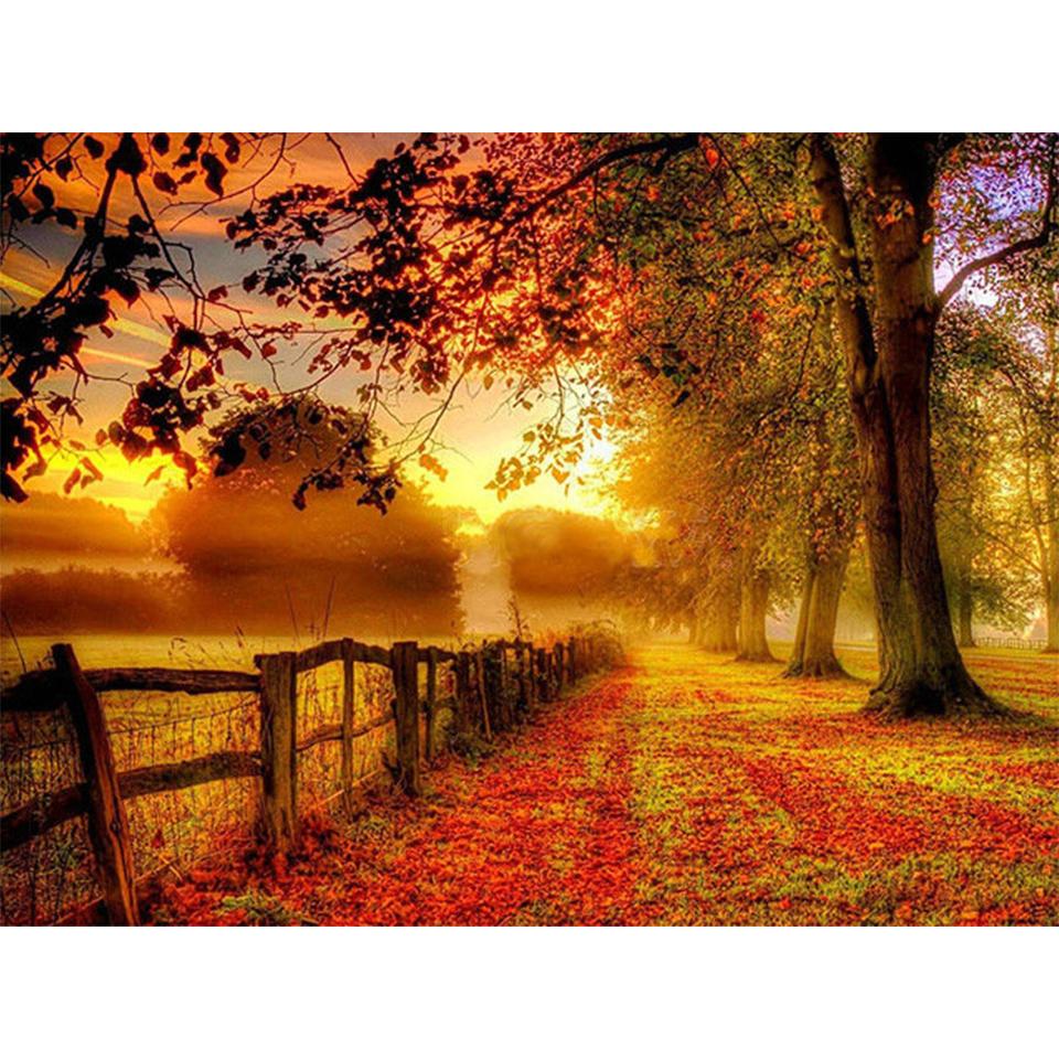 Diamond Four Diy 5d Painting Seasons Landscape Rhinestone Picture Cross Stitch Kit Full Diamond Embroidery Mosaic Decoration
