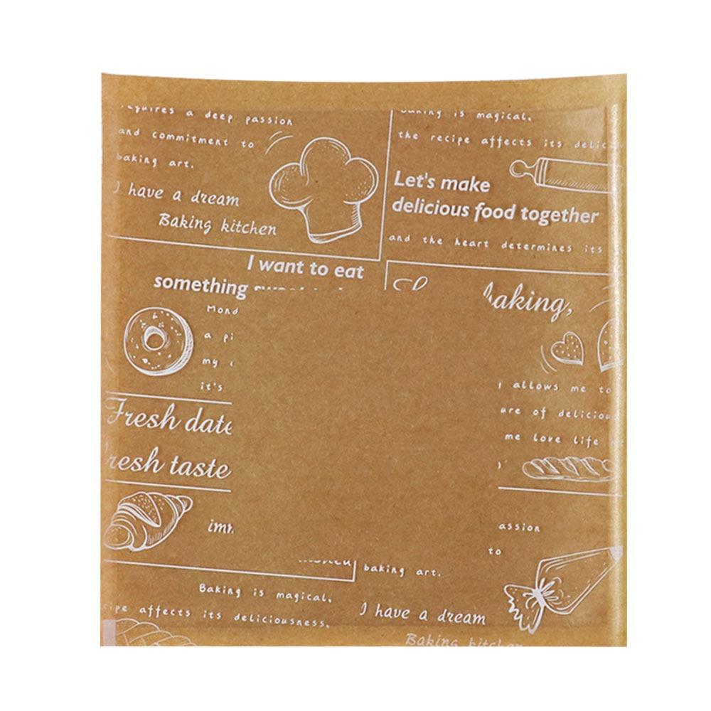 100 шт. Пакет для упаковки пищевых продуктов с мультяшным рисунком, термостойкий пакет, пакет для тостов, пончиков, бейглов