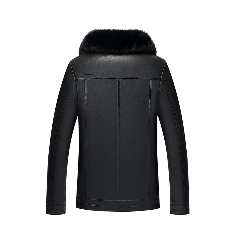 Мужская короткая меховая куртка в корейском стиле, облегающая овчина из натурального меха, универсальная мужская модная кожаная куртка с воротником из меха енота
