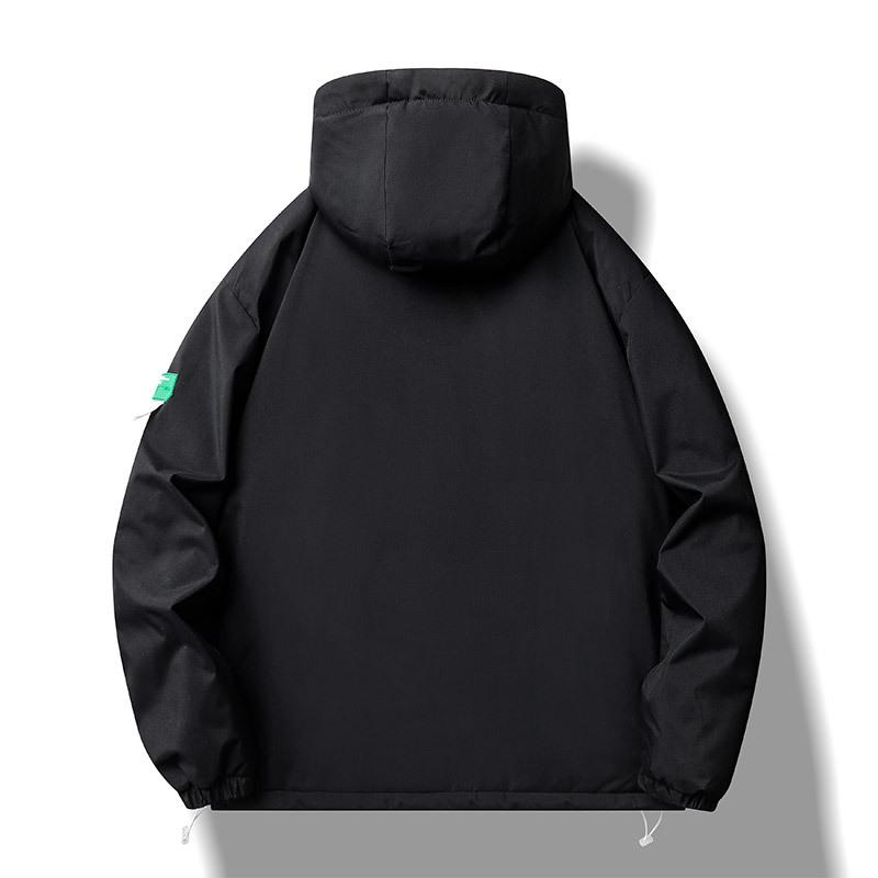 Мужская стеганая куртка из толстой овечьей шерсти с капюшоном, модное пальто, зимняя шерстяная ветрозащитная стеганая куртка