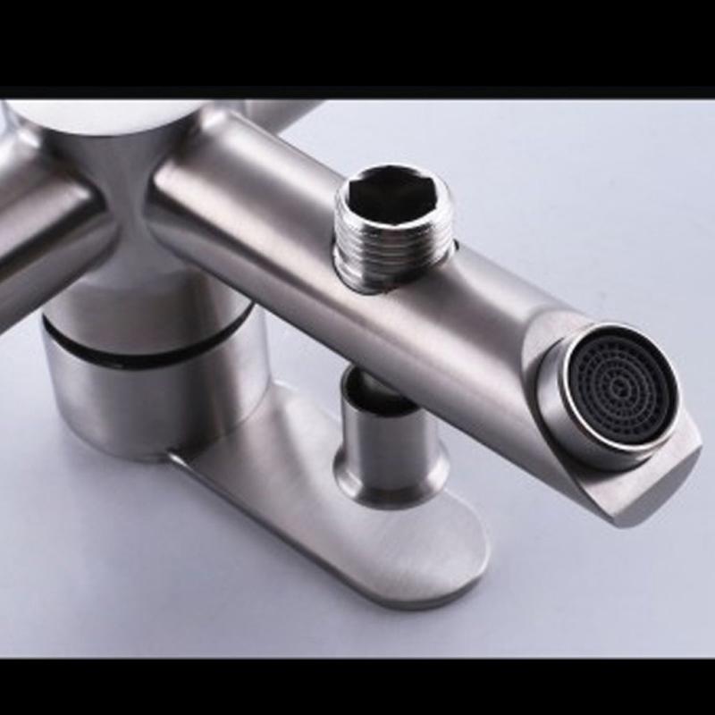 304 нержавеющая сталь Pearl тройной тяговый смеситель для душа с выпускным клапаном для ванной комнаты