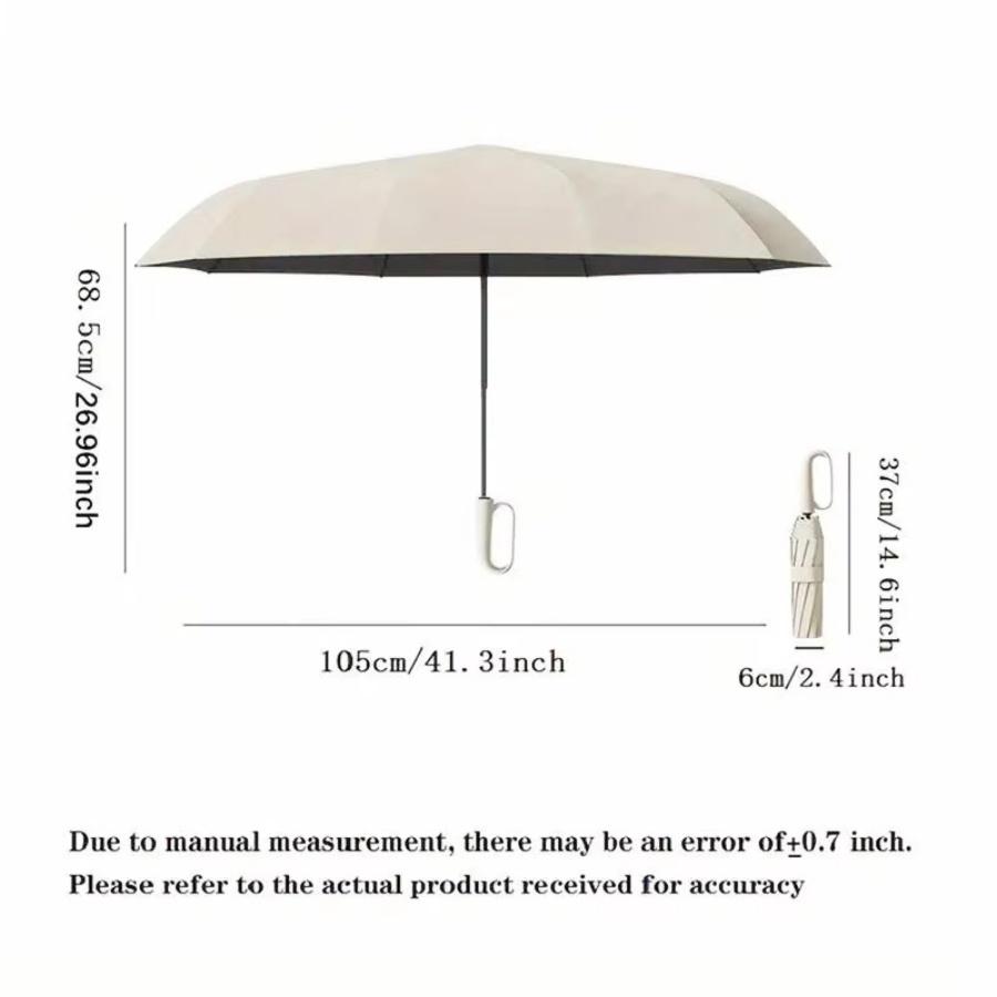 Полностью автоматический складной зонт с кольцевой пряжкой, ветрозащитный водонепроницаемый, увеличенный толстый, автомобильный зонт с защитой от обратного ветра для мужчин и женщин