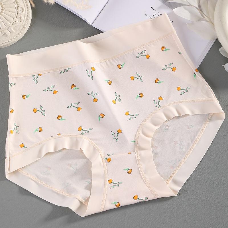 Women Underpants Modal Panties Printing Underwear Breathable High Waist Comfortable Soft Plus Size Briefs Fit 40kg To 100kg