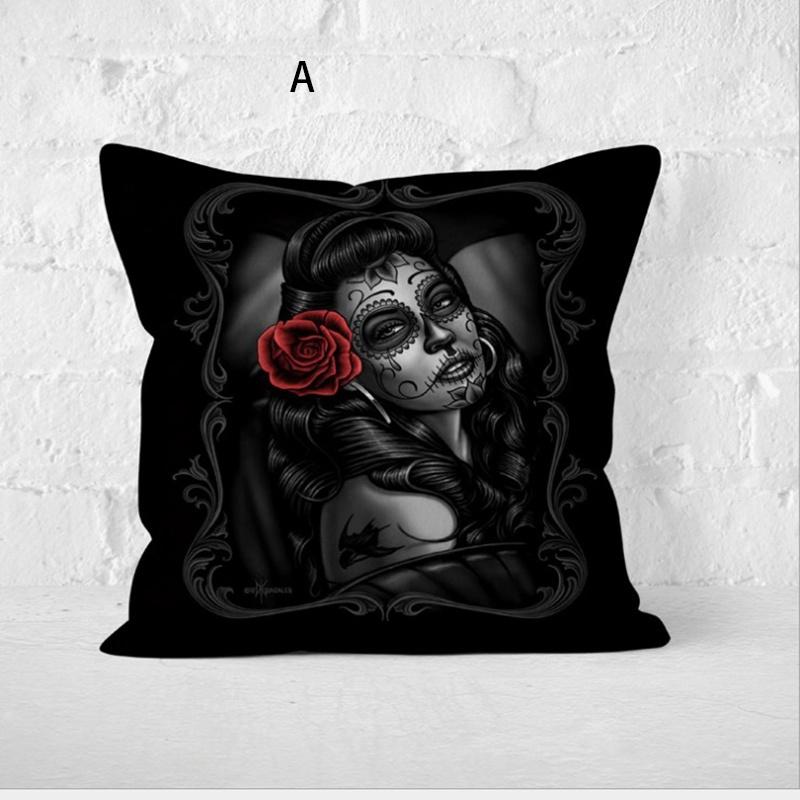 Timeless Halloween Cushion Cover With Vintage Horror Design
