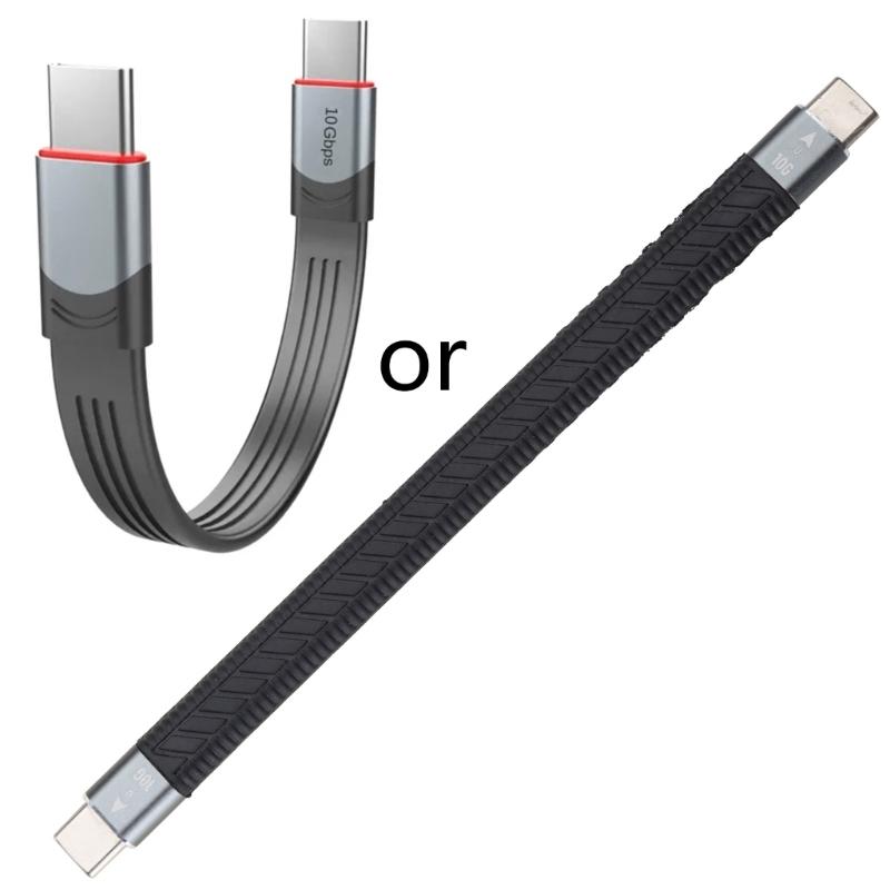 Короткий кабель USB C 60 Вт PD Быстрая зарядка Кабель USB 3.1 Type C 40 Гбит/с Короткий кабель USB C на USB C для 3 устройств
