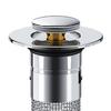Drain Stopper Universal Bathroom Sink Stopper Stainless Steel Anti-Clog Filter Hair Catcher for Home