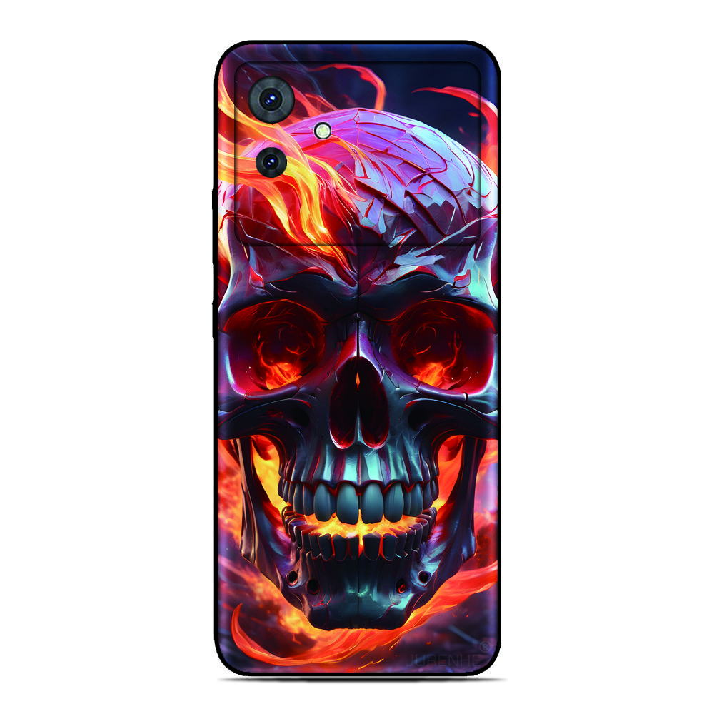 Flame Skull Phone Case For Blackview Wave 9C 8C 6C Shark 9 Color 8 Oscal C80 C70 C60 C30 C20 Pro Flat 2 1C 2C Tiger 13 12 Cover