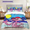 Cartoon Cat Pink Background Bedding 1 Duvet Cover 2 Pillowcase Without Core Bedding Set Soft And Comfortable Christmas Birthday Gift