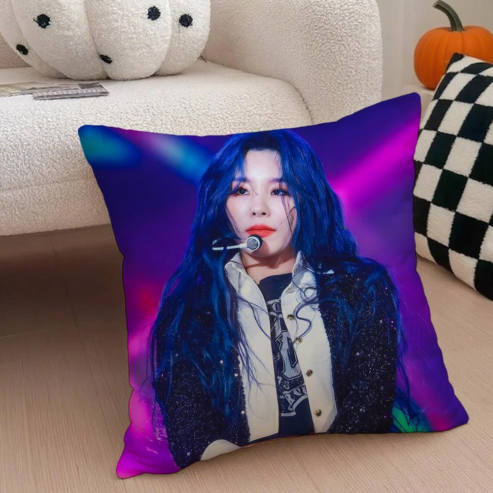 singer soulful WWheein JJung WWheein Cushion Cover Throw Pillow Cover Hidden Button Durable Polyester Chair Cushion