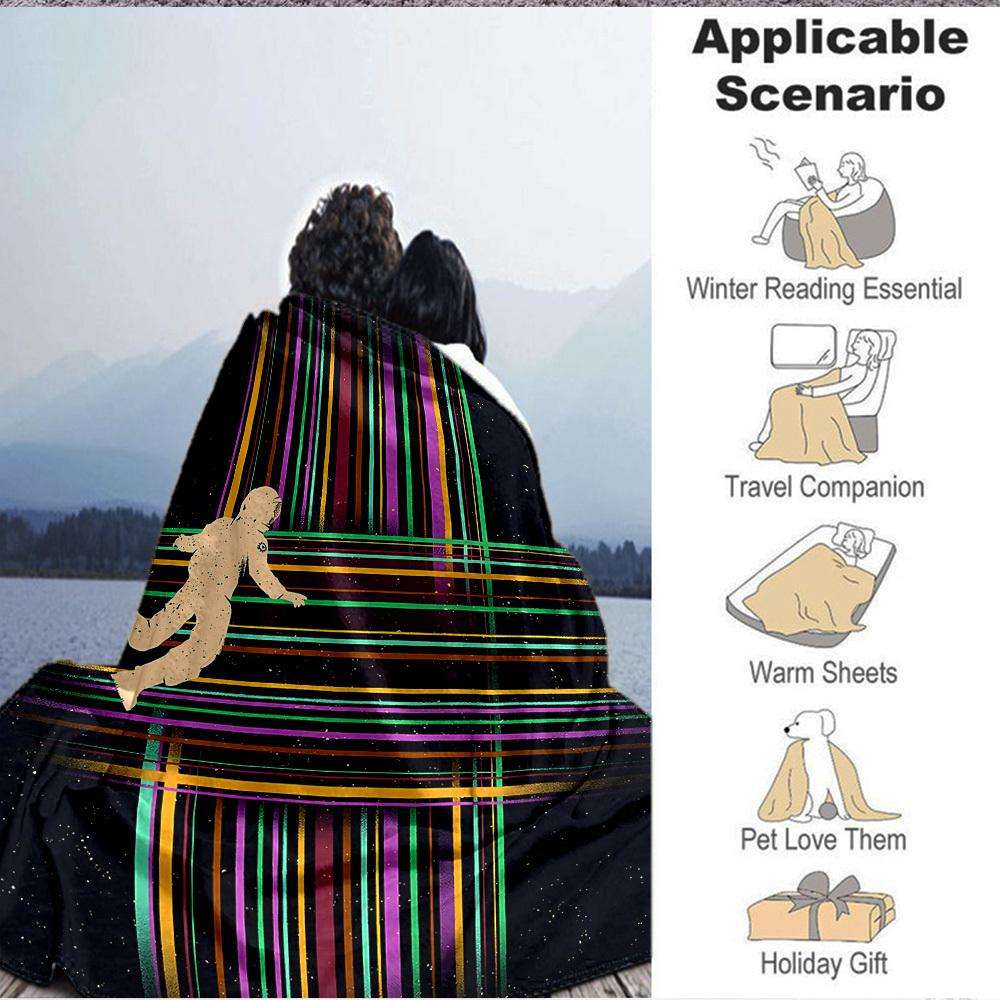 1pc Space Astronaut Blanket, Lightweight Flannel Throw Blanket for Sofa, Bed, Travel, Camping, Living Room, Office, Couch084