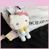 Cute Hello Kitty Plush Toy With Black Fur Keychain Bag And Backpack Accessory